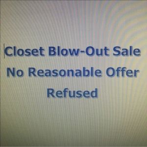 Blow out closet sale